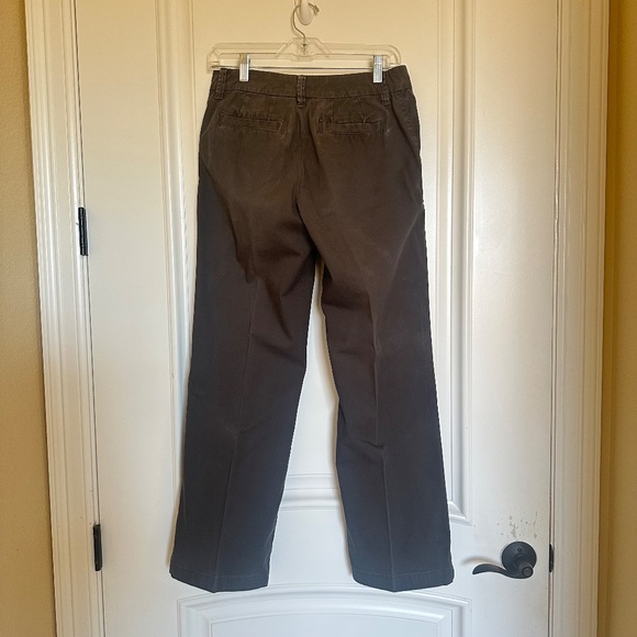 Eddie Bauer Shaw Olive Green Straight Leg Pants Size 6 | Casual Work Trouser - Picture 2 of 10